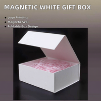 Weiße Geprägte Recycelbare Geschenkbox mit Deckel Zusammenklappbar mit Magnetverschluss Groß für Trauzeugen-Anträge Hochzeit Geburtstagsgeschenke
