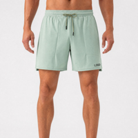 Shorts de sport pour hommes à séchage rapide, en Spandex/Nylon, taille mi-haute, cordon élastique, respirant, coupe-vent, léger, écologique, avec fermeture éclair
