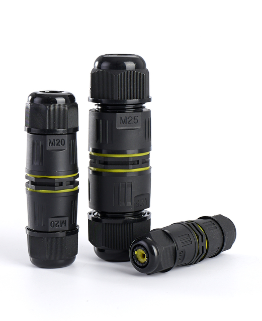3 Pin Cable Gland IP68 Waterproof Cable Connector Easy Installation Outside Connector