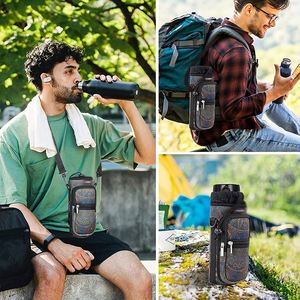 Adjustable Shoulder <b>Strap</b> Neoprene <b>Water</b> <b>Bottle</b> Holder Pouch 40 oz <b>Bottle</b> Carrier Soft Handle Large Capacity Washable Feature - Product Image 2
