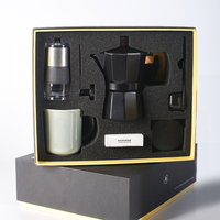 Best-seller Moulin manuel à main boîte-cadeau de café 6IN1 Grain de café peut accessoires extérieur Barista outil café tasse moulin coffret cadeau