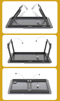 Table d'appoint pliable USB en métal moderne pour ordinateur portable, idéale pour dortoir et apprentissage des enfants - Grande vente