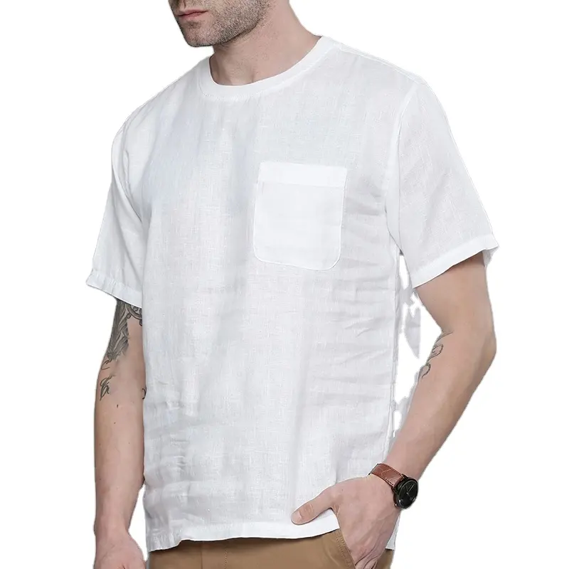 Camiseta de cânhamo de algodão macio, camiseta de algodão ecológica para homens, design em branco, logotipo personalizado, atacado, melhor preço