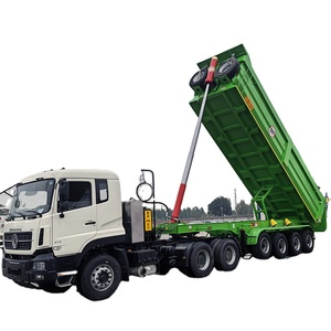 Semi-<span class=keywords><strong>remorque</strong></span> à benne basculante arrière de 60 tonnes, benne basculante arrière en forme de U - Product Image 1