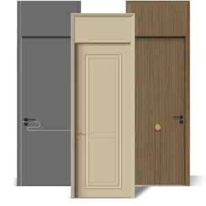 Nouvelle conception moderne, porte principale de villa en bois massif, isolation acoustique, designs imperméables, décoration intérieure, porte de chambre en bois - Product Image 1
