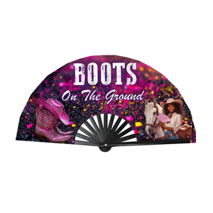 Ventaglio di sublimazione personalizzato a mano con ventaglio di bambù - Product Image 2