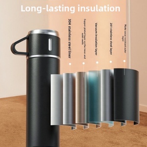 Coffret Cadeau Personnalisé Bouteille <span class=keywords><strong>Thermos</strong></span> <span class=keywords><strong>Isotherme</strong></span> en Acier Inoxydable de 500 ml avec Deux Tasses à Eau pour Événements et Cadeaux d'Affaires - Product Image 6