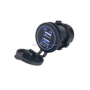 BROSintl <b>12V</b> 24V Dual USB Port 5V 3.1A USB Car Charger <b>Socket</b> for Car Bus Boat Marine RV - Product Image 1