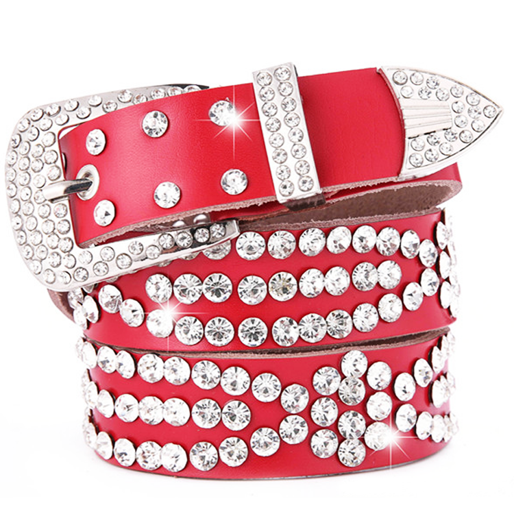 red rhinestone belt