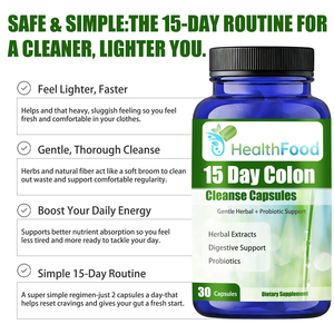 Custom Made Probiotic Support Capsules 15 Day Colon Cleanse Capsules with Senna Leaf Daily Boost Energy and Metabolism Slimming - Product Image 4