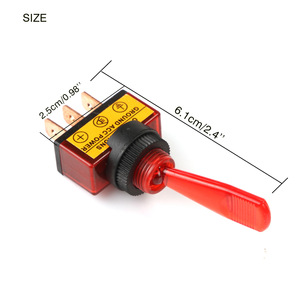 สวิตช์โยกแบบมีไฟ 12V รุ่น ASW-13D พร้อมหน้าสัมผัสทองแดงสำหรับใช้ในยานยนต์ - Product Image 4