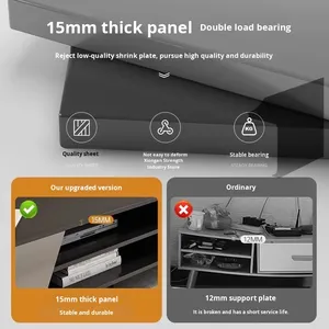Mobile TV in Legno Minimalista Moderno 2025 con LED di Lusso, Mobile Contenitore da Terra per <span class=keywords><strong>Soggiorno</strong></span> Piccolo - Product Image 4