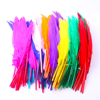 Gefärbte natürliche weiße Enten feder für Kunst handwerk DIY Kopfschmuck Hut Kostüm Zubehör Karneval Party Hochzeit Home Halloween Dekor