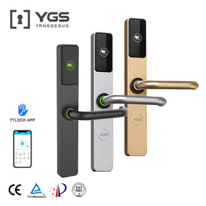 Cerradura de hotel de alta calidad, control de teléfono inteligente negro dorado, puerta de cerradura inteligente sin llave digital inteligente - Product Image 2