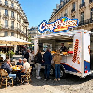 Food Truck Commerciale Completamente Attrezzato, Rimorchio per Gelati, Dolci e Fast Food per Feste e Matrimoni - Product Image 2