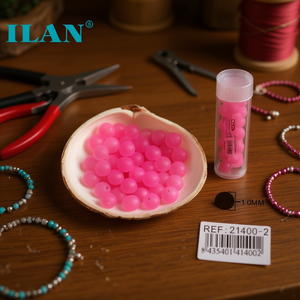 Perline Opache Rosa Scuro da 10 mm per Creazione di Gioielli - Product Image 3