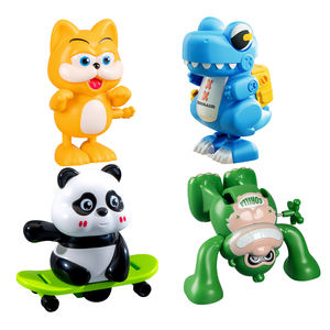 Jouet éducatif à remonter en plastique pour enfants, avec animaux de dessin animé, pour bébés apprenant à ramper et à relever la tête - Product Image 1