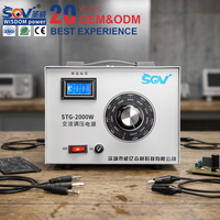 Transformateur de puissance toroïdal à retour automatique STG-2000W monophasé 50/60Hz 220V entrée 0-250V sortie avec écran LCD