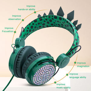 หูฟังแบบมีสายยูนิคอร์นน่ารักพร้อมไมโครโฟนไดโนเสาร์ชุดหูฟังแจ็คเสียง - Product Image 3