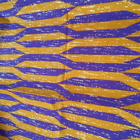 Grosir Pabrik Kain Kente Golden Ankara 6 Yard Katun Tenun Batik Carded Berat Sedang Polos Organza Untuk Pakaian Warna Emas Afrika