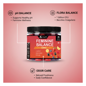 OEM Aangepaste Label Vrouwen Kruidensupplement Vrouwen Probiotica Gummies Cranberry Probiotica Gummies Vrouwelijke Gezondheid pH Balans Gummies - Product Image 3