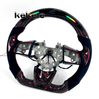 Volant de direction en fibre de carbone forgée rouge de haute qualité personnalisé avec LED pour Kia Stinger GT 2018-2022, vente en gros d'usine