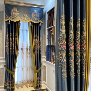 Tessuto per Tende Oscuranti di Lusso in Finta Seta Europea HD, Personalizzabile, Pronto all'Uso, Texture Jacquard in Velluto, Colore Nero - Product Image 1