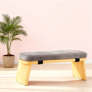 Taburete de Yoga Portátil con Cojín Suave, Taburete Pequeño Plegable de Bambú Multicolor Creativo para el Hogar - Product Image 4