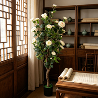 Nouvelle Décoration de Style pour Événements de Mariage : Arbre Artificiel en Pot de Camélia Fleurie, Décorations de Noël et de Fêtes pour l'Extérieur