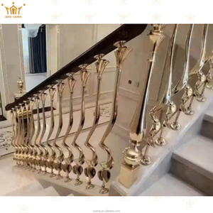 Barandillas de Cobre Modernas y Sencillas de Estilo Francés, Columna de Serpiente Personalizada, Barandilla de Balcón para Hotel o Villa de Lujo, Diseño Gráfico - Product Image 4