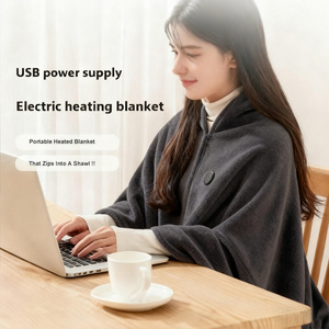 Couverture chauffante électrique portable rechargeable par USB pour le camping, les voyages, la marche en plein air, le bureau, la famille - Product Image 5