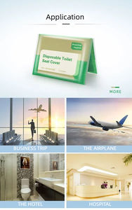 Cubierta <span class=keywords><strong>de</strong></span> asiento <span class=keywords><strong>de</strong></span> inodoro desechable para Hotel, impermeable, portátil, cojín higiénico, papel, respetuoso con el medio ambiente, Protector Soluble en agua - Product Image 5