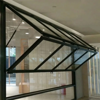 NUOXIN Venta al por mayor Comercial Negro Vertical Up Bi-plegable Ventana Doble vidrio Aluminio Ventanas plegables
