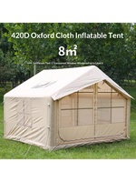 Tente de camping gonflable portable d'extérieur à ouverture automatique rapide, tissu Oxford imperméable de plus de 3000 mm, quatre saisons, pour la famille