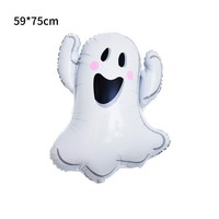 Youlun 60in Ghose House 5pcs Set Kidnap Black Cat White Boo Happy Halloween Themed Bouquet Ballons Set pour la décoration de fête