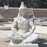 Inde style Shiva statue personnalisé grande taille religieux main imploré pierre marbre sculpture à vendre