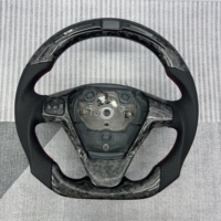 Volant en fibre de carbone forgé avec écran LED intégré, lumières de changement de vitesse RGB pour Fiesta MK7 Focus MK3