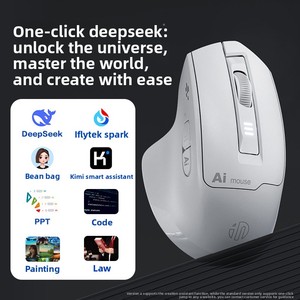 Беспроводная голосовая мышь INPHIC S6 с эргономичным дизайном для правой руки, бесшумная, с голосовым управлением, для зарядки, умная, для офиса, с ИИ-функциями - Product Image 2