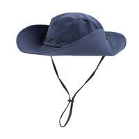 Chapeau de pêcheur unisexe pour la randonnée en plein air, le camping, imperméable, respirant, à large bord, pliable, avec sangle anti-vent sous le menton
