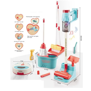 Set di Attrezzi da Giardino Giocattolo <span class=keywords><strong>per</strong></span> <span class=keywords><strong>Bambini</strong></span>, Strumenti di Pulizia Elettrici a Batteria, Scopa e Paletta, <span class=keywords><strong>Robot</strong></span> Spazzante in Plastica Resistente - Product Image 1