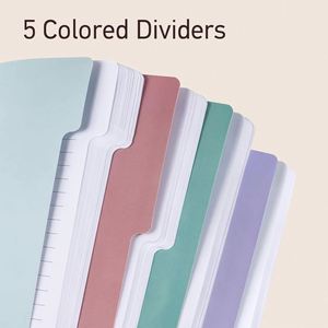 Hardcover Spiral B5 <b>Journal</b> Notebook for Women 240 Page Lined Pink with Tabs Dividers - Product Image 4