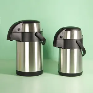 WUJO grande produttore fornitore di alta qualità Garrafa argento caldo doppia parete in acciaio inox pompa termica caffè Airpot