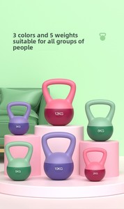 Wholesale Eco Soft PVC <strong>Kettlebell</strong> Filled With Steel Sand Home Fitness Training <strong>Weight</strong> Support Custom Logo - Product Image 3