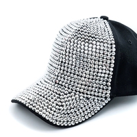 Gorras de Béisbol Ajustables de Lujo con Pedrería y Lentejuelas, Gorras de Béisbol Lisas Brillantes, Sombreros de Sol de Mezclilla