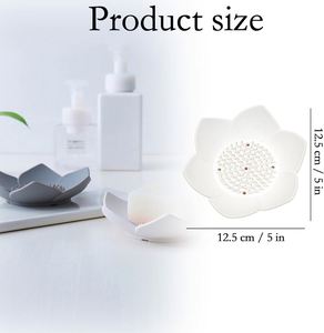 Silicone Lotus <b>Soap</b> Case Plastic - Travel <b>Soap</b> Case <b>Holder</b>, Drainable <b>Soap</b> <b>Holder</b> Tray for Bathroom Kitchen Home Travel Use - Product Image 2