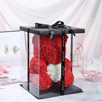 Ours en Rose 25cm 60cm 70cm 40cm, Ours en Peluche Romantique en Mousse de Rose pour Cadeaux de Saint-Valentin