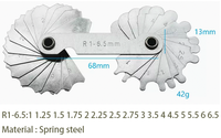 Rayon modèle R jauge R1-6.5 7-14.5 15-25 rayon gage plaque filet jauge Outils De Mesure