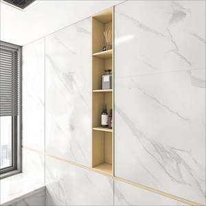 EX300 OEM/ODM Luxury Stainless Steel Shower Niche Matte <b>Black</b> Recessed Shower <b>Shelf</b> <b>for</b> Bathroom <b>Wall</b> No Tile Needed - Product Image 6