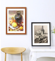 Haute qualité Mdf noir bois flottant encadré décoration murale abstraite personnalisé Fine Art affiche impression pour hôtels