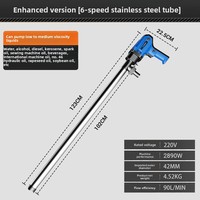 Pompa Resiprokal Listrik 2890W 220V Baja Tahan Karat Efisiensi Tinggi Aliran Tinggi 70m/H Transfer Cairan Barel Minyak Model OEM Rendah